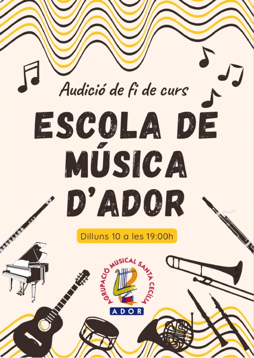 composició gràfica de la portada del programa de mà de les audicions de l'alumnat de l'Escola AMSCA