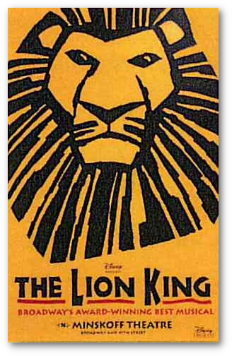 cartell publicitari del musical The Lion King