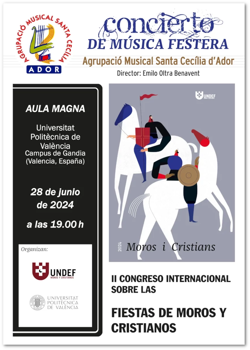 Cartell del Concert de Música Festera, juny 2024, Aula Magna UPG