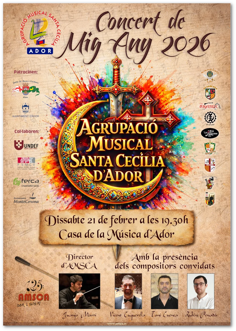 Cartell informatiu del concert del Mig Any Fester 2026