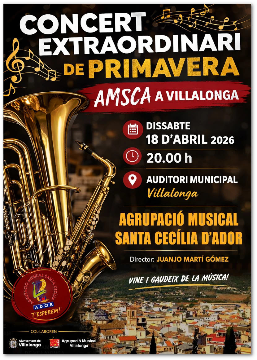 Cartell informatiu del concert Extraordinari de Primavera